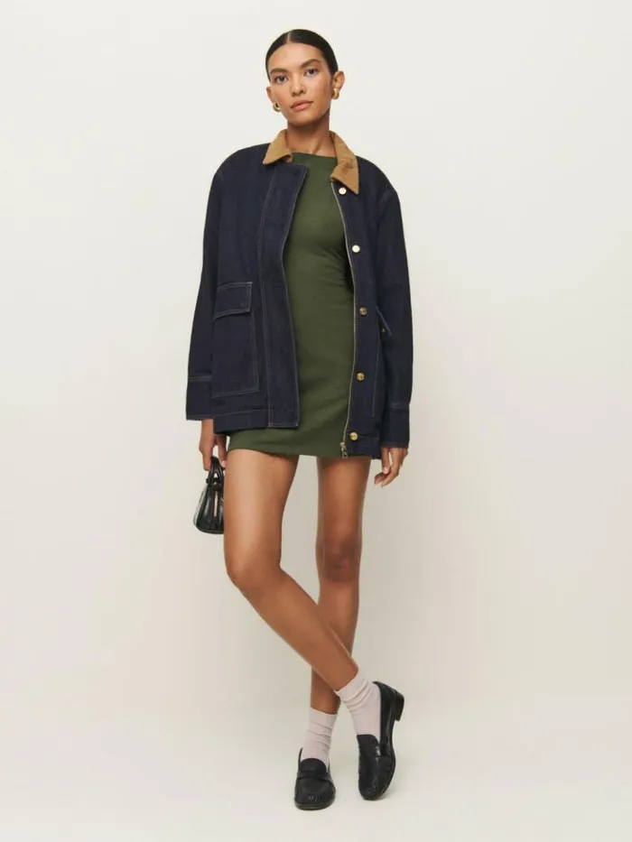 Clothing The Reformation Nataly Knit Dress Fern