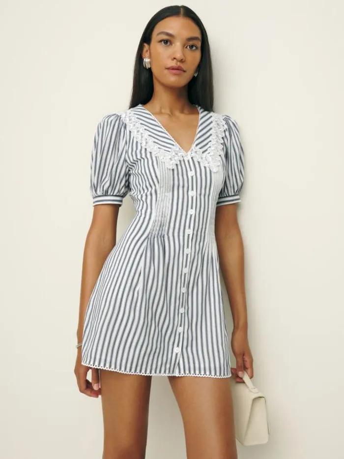 Clothing The Reformation Nonie Dress Antibes Stripe