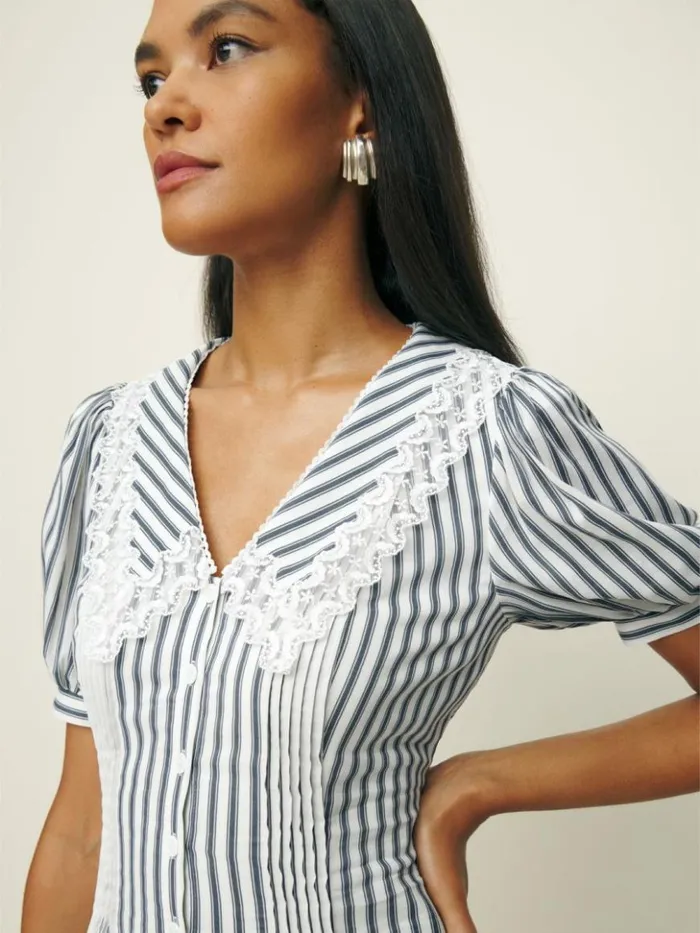 Clothing The Reformation Nonie Dress Antibes Stripe