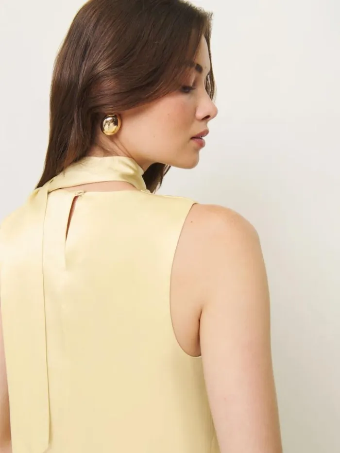 Clothing The Reformation Norella Top Blonde