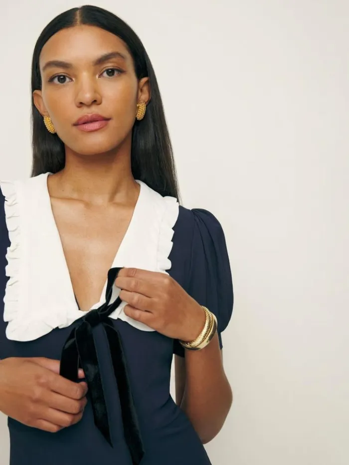 Clothing The Reformation Petites Kaylia Dress Midnight