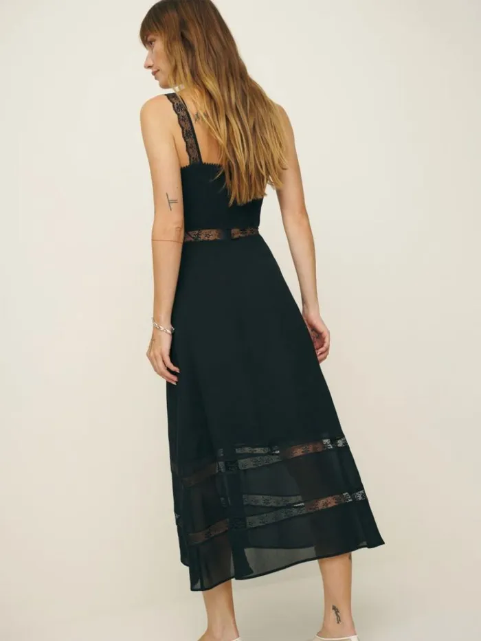 Clothing The Reformation Petites Wynton Dress Black