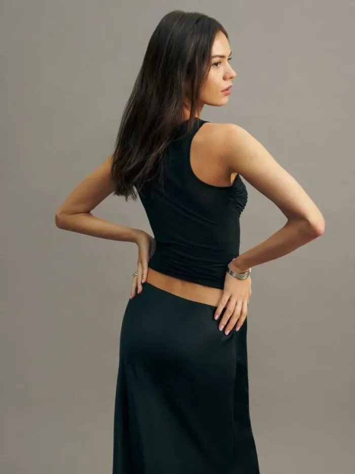 Clothing The Reformation Rose Knit Top Black