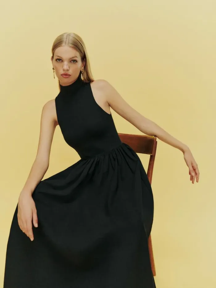Clothing The Reformation Sai Dress Black