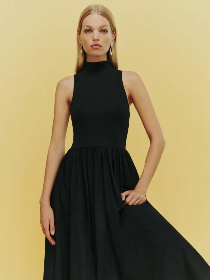 Clothing The Reformation Sai Dress Black