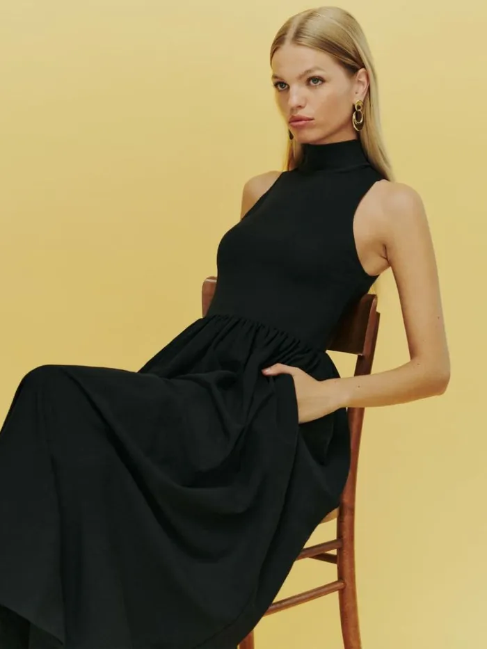 Clothing The Reformation Sai Dress Black