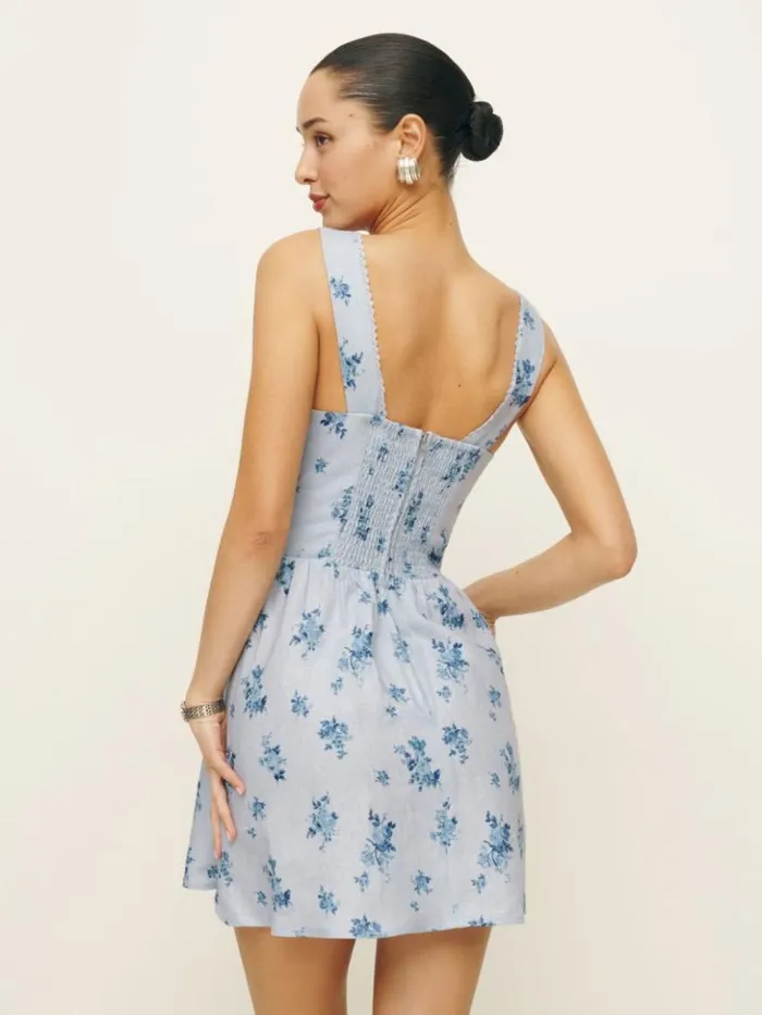 Clothing The Reformation Sheri Linen Dress Crystalline