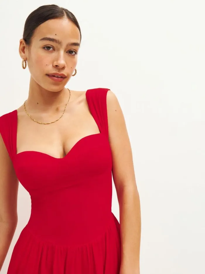 Clothing The Reformation Taiga Dress Poinsettia