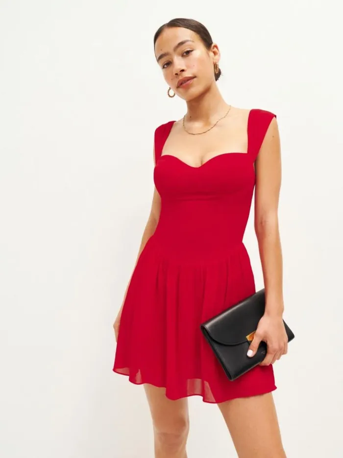 Clothing The Reformation Taiga Dress Poinsettia