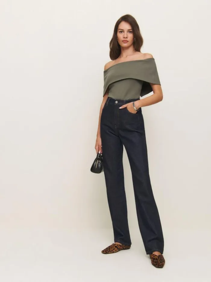 Clothing The Reformation Teddy Knit Top Leaf