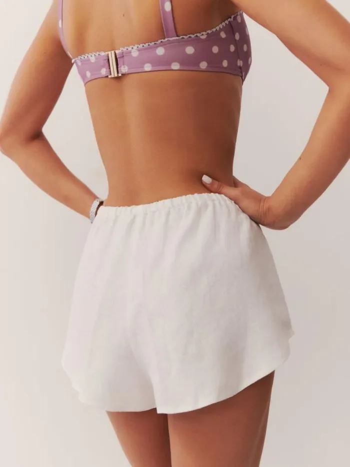 Clothing The Reformation Tillie Linen Short White