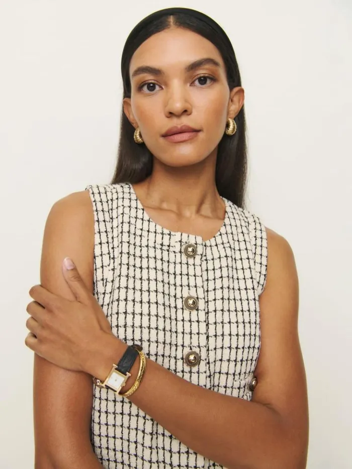 Clothing The Reformation Tropez Dress Cream Check