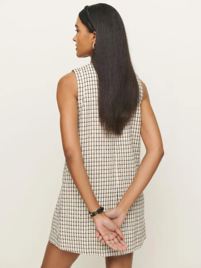Clothing The Reformation Tropez Dress Cream Check