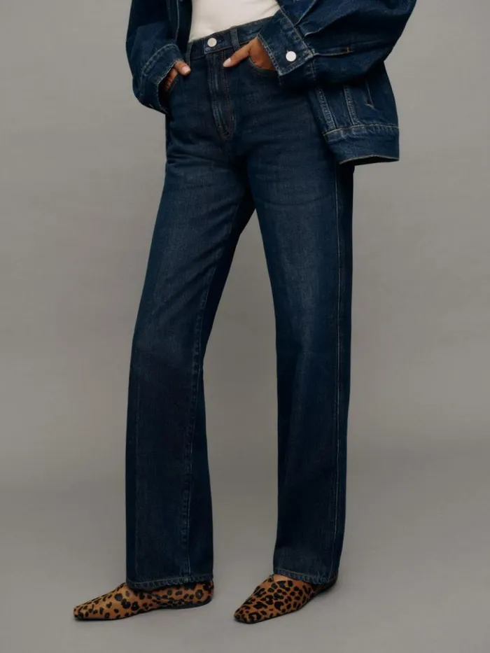 Clothing The Reformation Val 90s Mid Rise Straight Jeans Ahurani