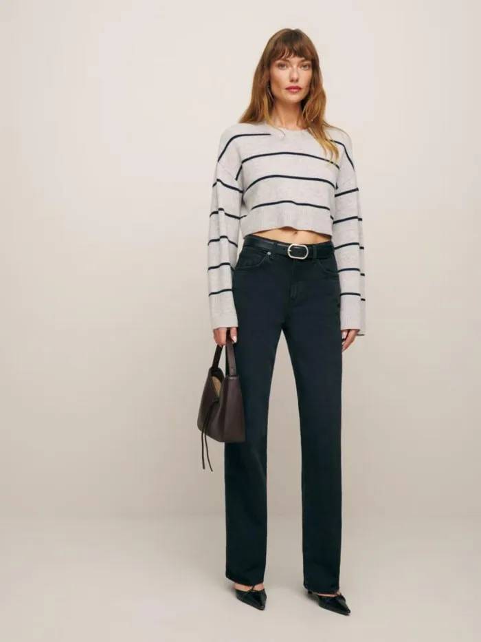 Clothing The Reformation Val 90s Mid Rise Straight Jeans Vana