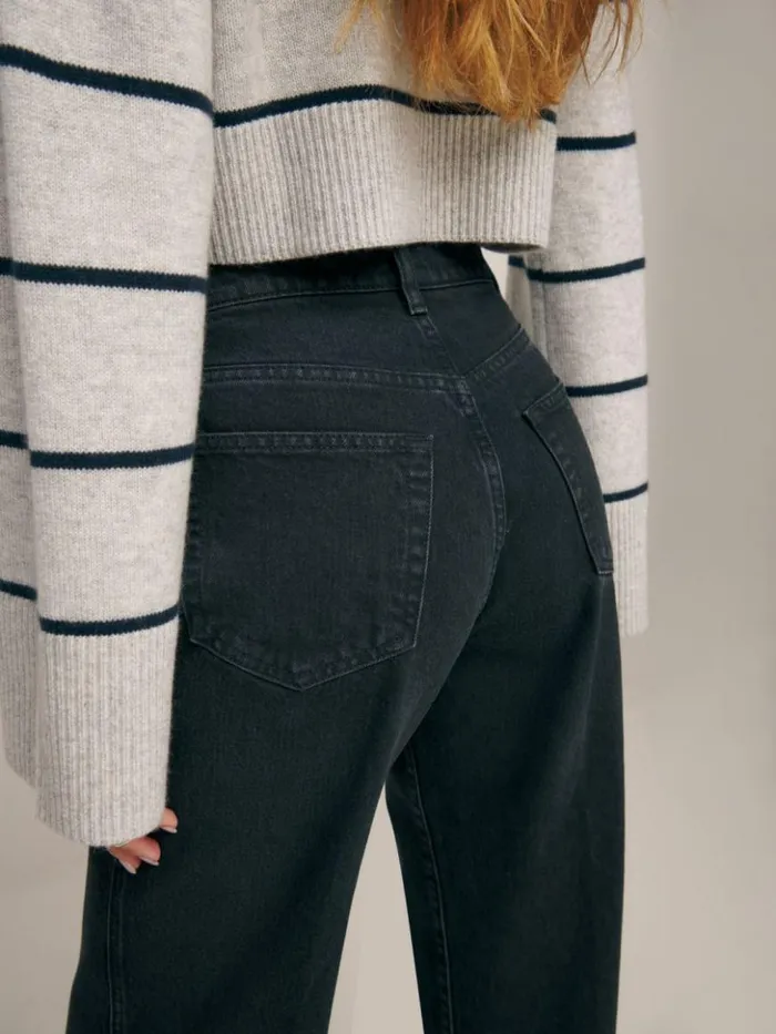 Clothing The Reformation Val 90s Mid Rise Straight Jeans Vana