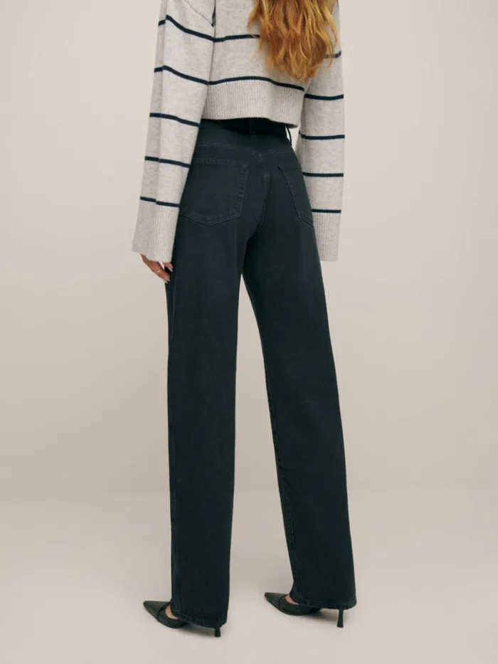 Clothing The Reformation Val 90s Mid Rise Straight Jeans Vana