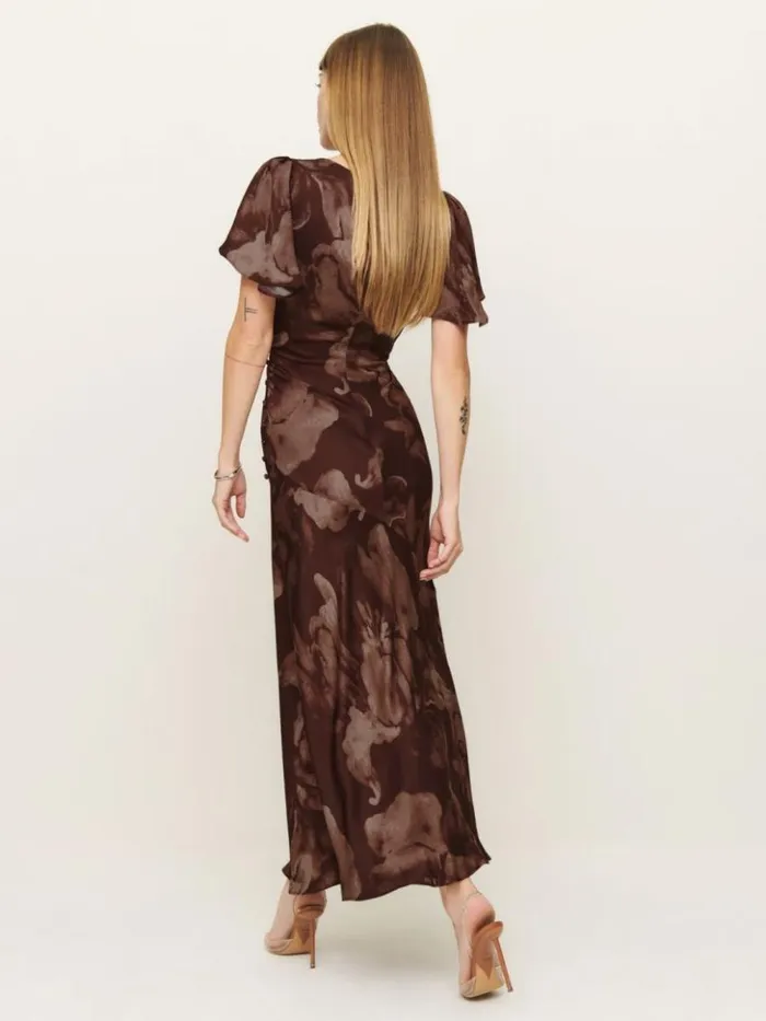 ClothingWeddings The Reformation Vida Satin Dress Siena