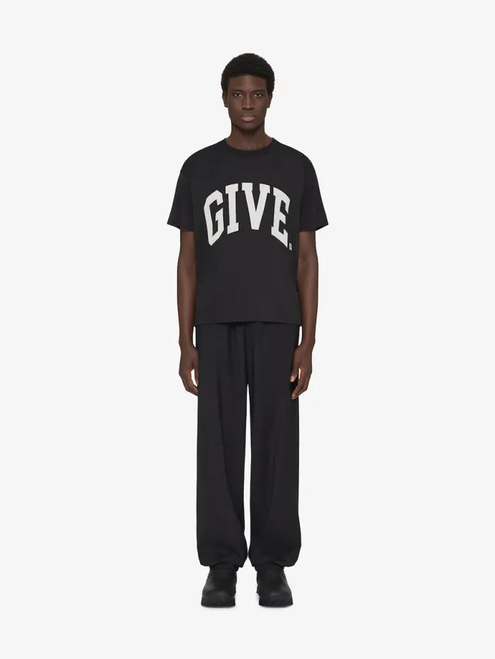 College Boxy Fit TShirt In Cotton Black Men Givenchy TShirts