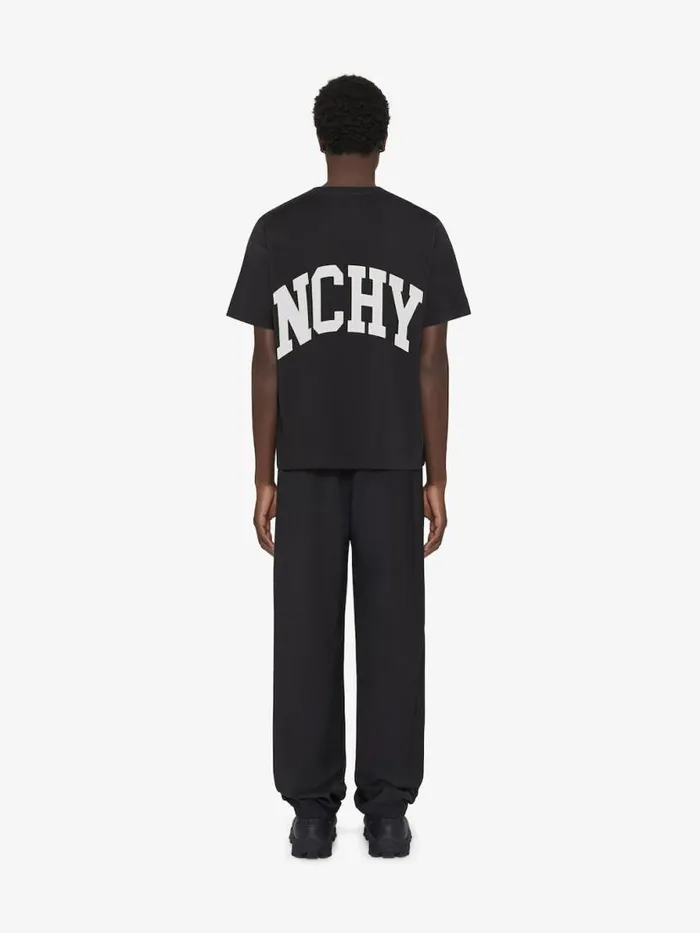 College Boxy Fit TShirt In Cotton Black Men Givenchy TShirts