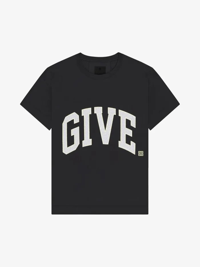 College Boxy Fit TShirt In Cotton Black Men Givenchy TShirts