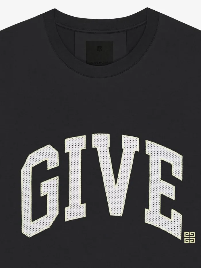 College Boxy Fit TShirt In Cotton Black Men Givenchy TShirts