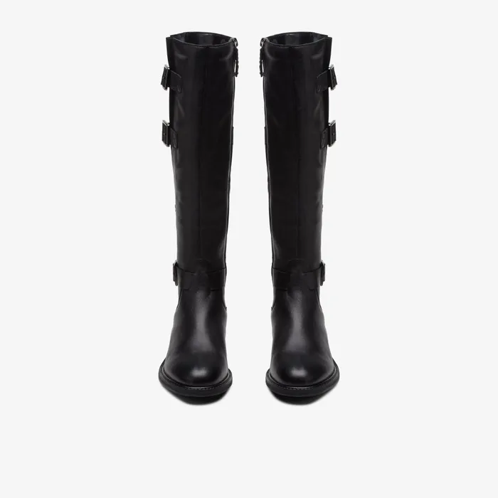 Cologne Up Black Leather Women Clarks Boots and Booties
