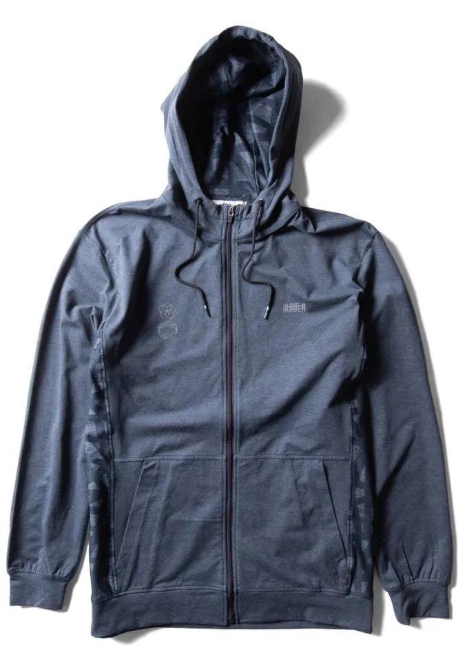 Comp Lite Eco Zip Hoodie Dark Navy Men Vissla Fleece and Hoodies