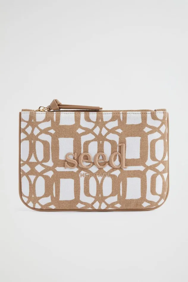 Cosmetic Bags Woman Seed Heritage Seed Pouch Barley Retro
