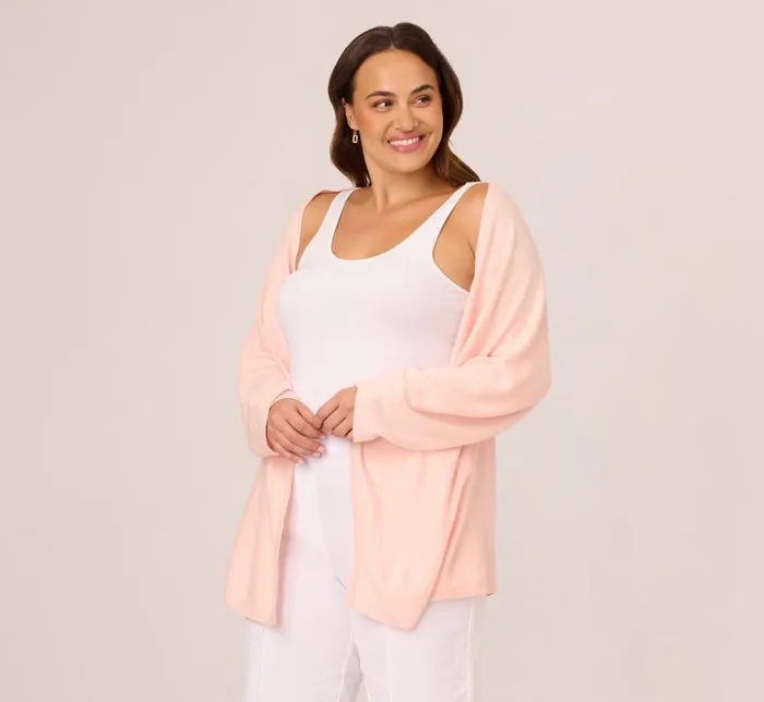 Cover Ups Womens Adrianna Papell Classic S039Hug With Tunnel Sleeves In Pale Pink