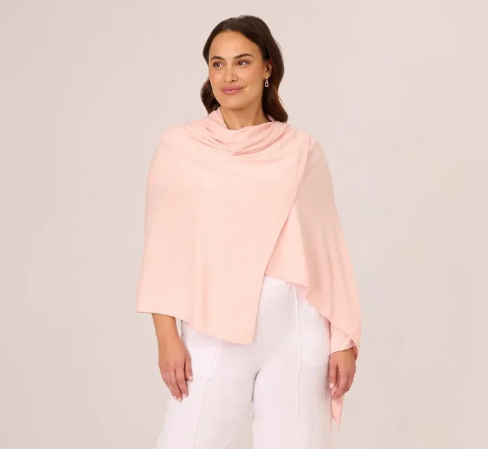 Cover Ups Womens Adrianna Papell Classic S039Hug With Tunnel Sleeves In Pale Pink