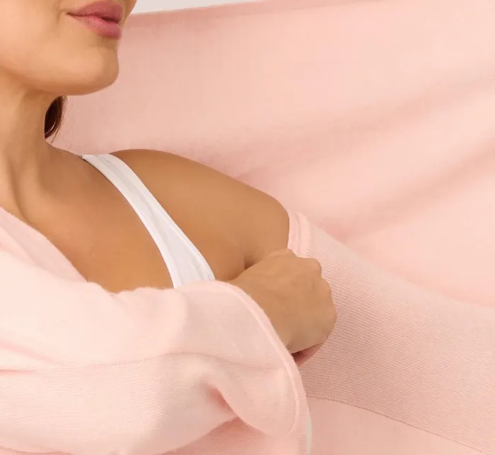 Cover Ups Womens Adrianna Papell Classic S039Hug With Tunnel Sleeves In Pale Pink