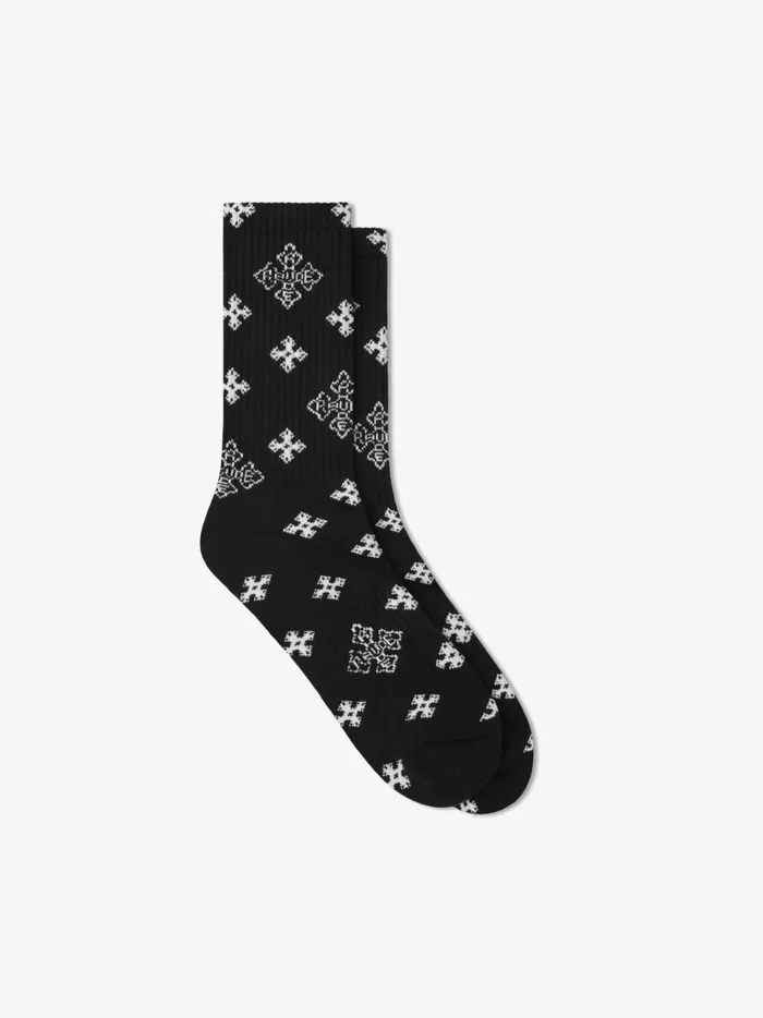 CROSS PAISLEY JACQUARD SOCK Unisex Rhude Socks