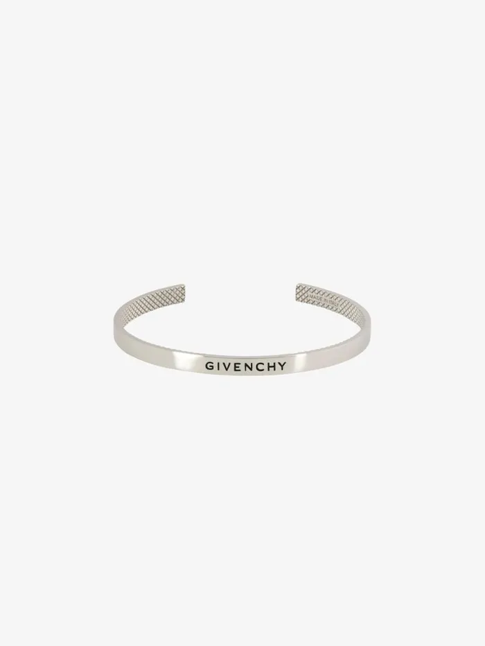 Cuff Bracelet In Silver Metal Silvery Men Givenchy Jewelry