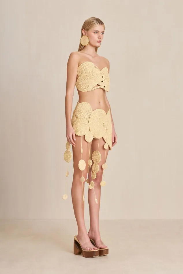 Cult Gaia Anya Skirt Natural Women Bottoms