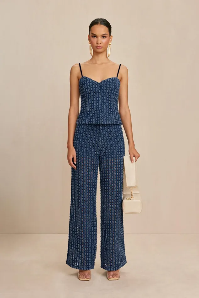 Cult Gaia Aurelia Top Indigo Wash Women Sets Cult Gaia Aurelia Top Indigo Wash Women Sets
