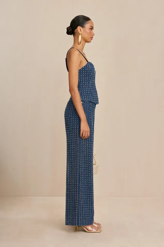 Cult Gaia Aurelia Top Indigo Wash Women Sets Cult Gaia Aurelia Top Indigo Wash Women Sets