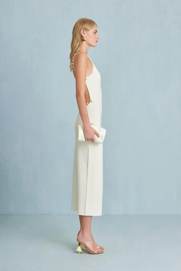 Cult Gaia Cassi Knit Dress Off White Women Dresses