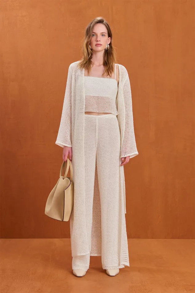 Cult Gaia Claren Pant Off White Women Bottoms