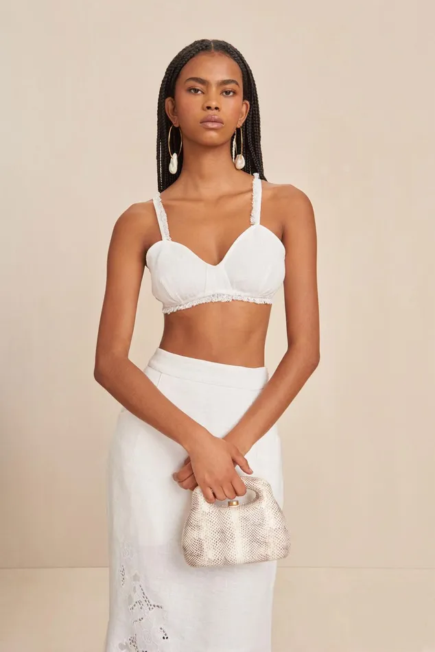 Cult Gaia Eza Top Off White Women Tops