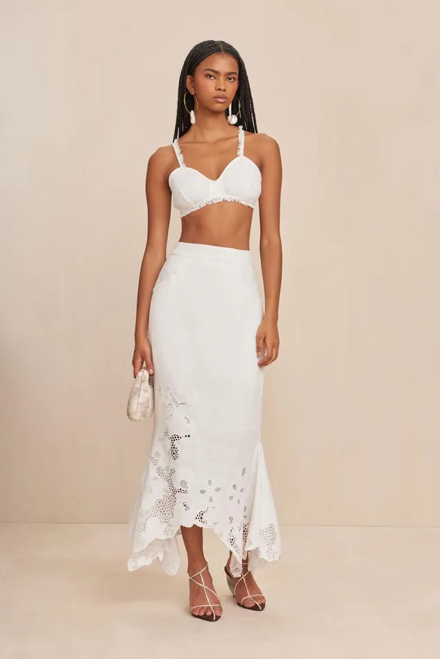 Cult Gaia Eza Top Off White Women Tops