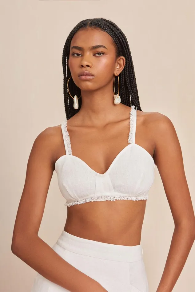 Cult Gaia Eza Top Off White Women Tops