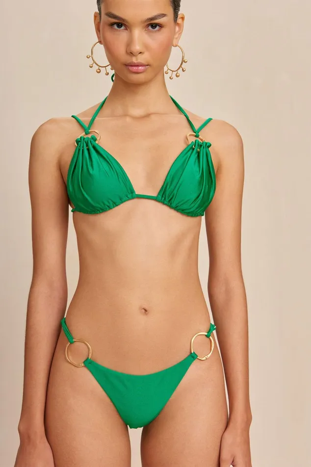 Cult Gaia Golda Bikini Bottom Malachite Women Bikinis