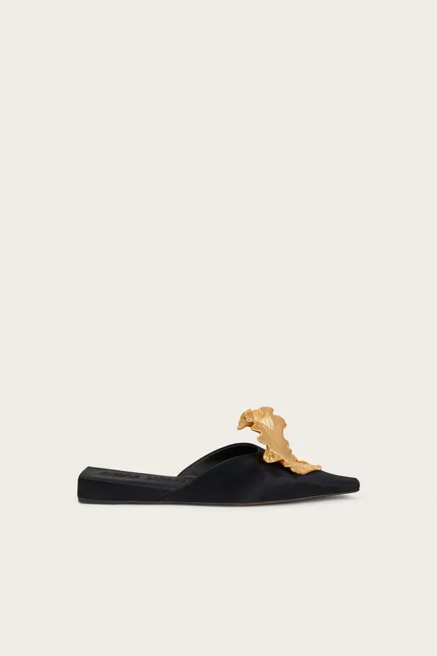 Cult Gaia Iris Mule Black Women Flats