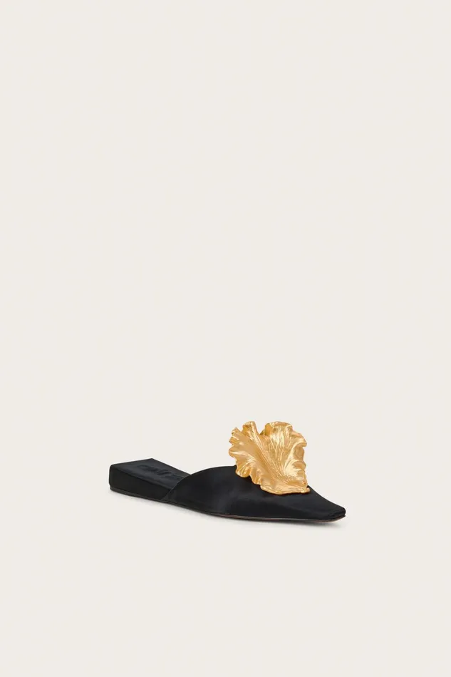 Cult Gaia Iris Mule Black Women Flats