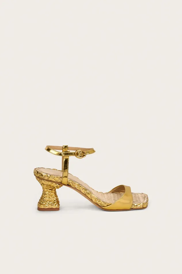 Cult Gaia Javiera Sandal Gold Women Sandals