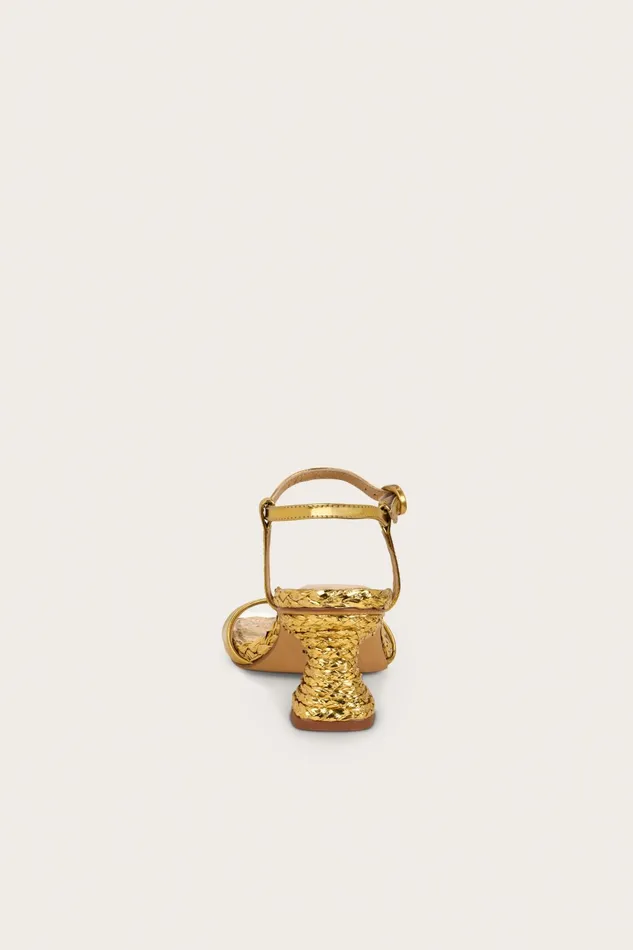 Cult Gaia Javiera Sandal Gold Women Sandals