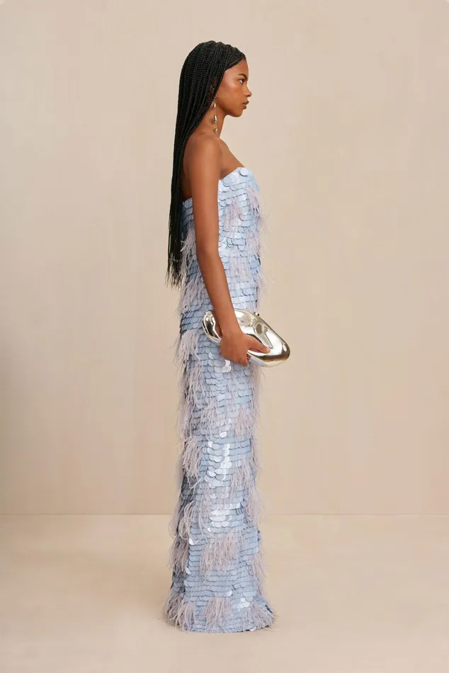 Cult Gaia Nira Gown Marine Women Dresses