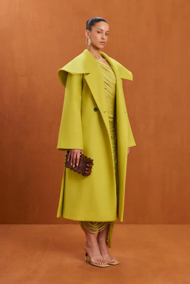 Cult Gaia Nix Coat Algae Women Outerwear