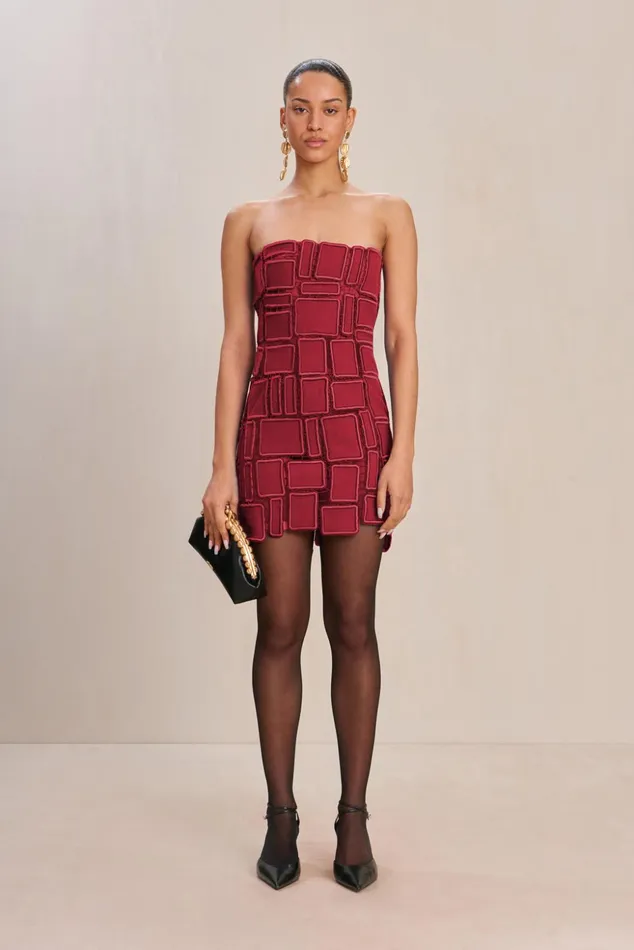 Cult Gaia Nurit Dress Merlot Women Dresses